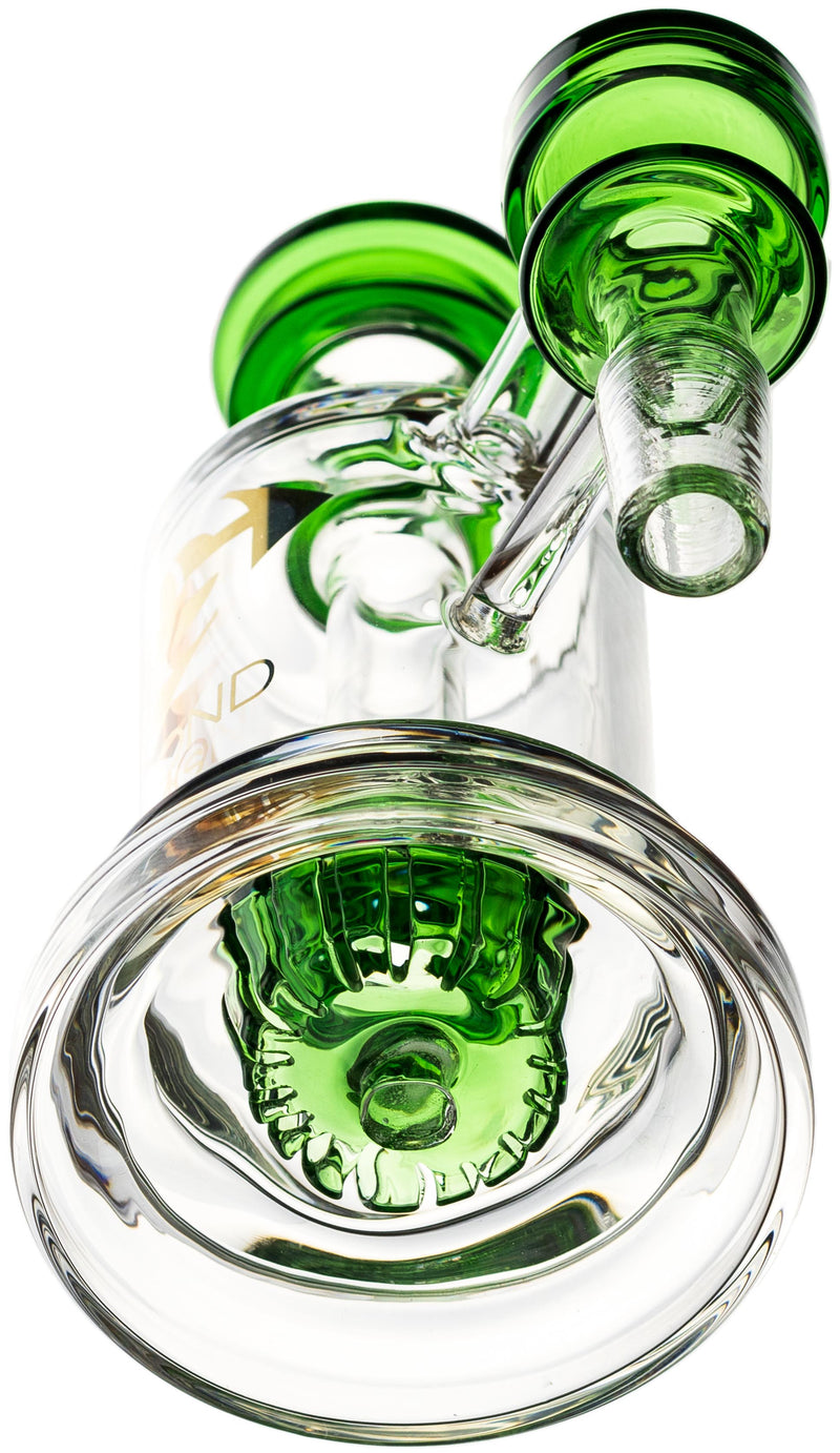 Ash Catcher w/ 14mm Joint, 90˚ Angle, Showerhead Perc, Solid Base, by Diamond Glass - Bat Kountry