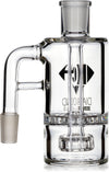 Ash Catcher w/ 14mm Joint, 90˚ Angle, Honeycomb to Showerhead, by Diamond Glass - Bat Kountry