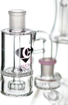 Ash Catcher w/ 14mm Joint, 90˚ Angle, Honeycomb to Showerhead, by Diamond Glass - Bat Kountry