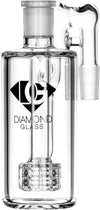 Ash Catcher w/ 14mm Joint, 90˚ Angle, Matrix + Recycler Perc, by Diamond Glass - Bat Kountry