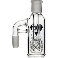 Ash Catcher w/ 14mm Joint, 90˚ Angle Reti Perc, by Diamond Glass