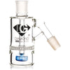 Ash Catcher w/ 18mm Joint, 45˚ Angle, Honeycomb to Showerhead, by Diamond Glass