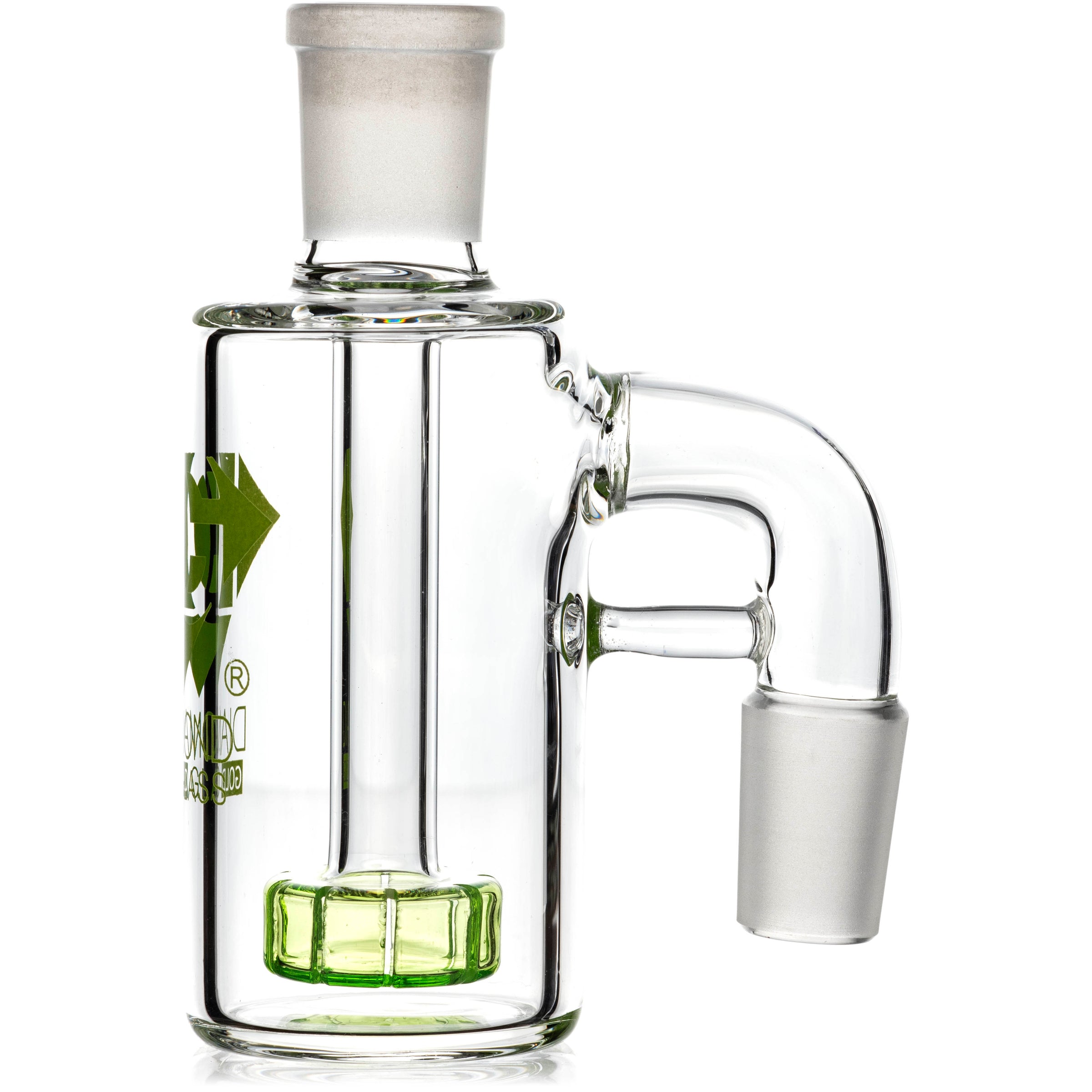 Ash Catcher w/ 18mm Joint, 90˚ Angle, Showerhead Perc. by Diamond Glass - BKRY Inc.