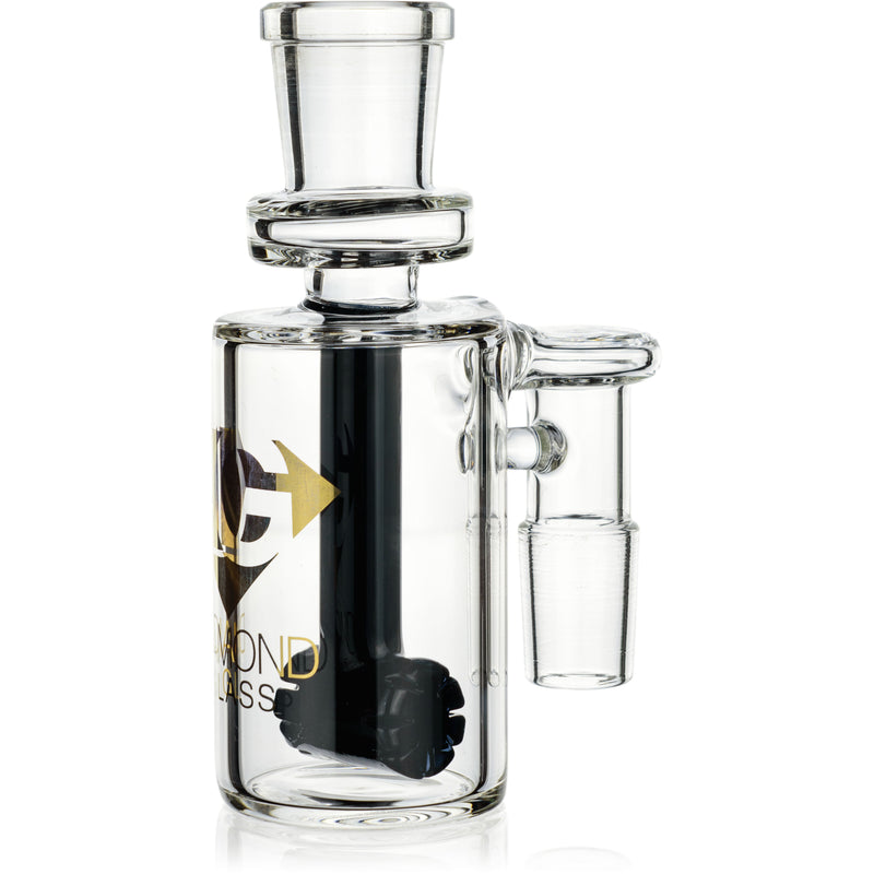 Ash Catcher w/ 18mm Joint, 90˚ Angle, Hammerhead Perc, by Diamond Glass - Bat Kountry