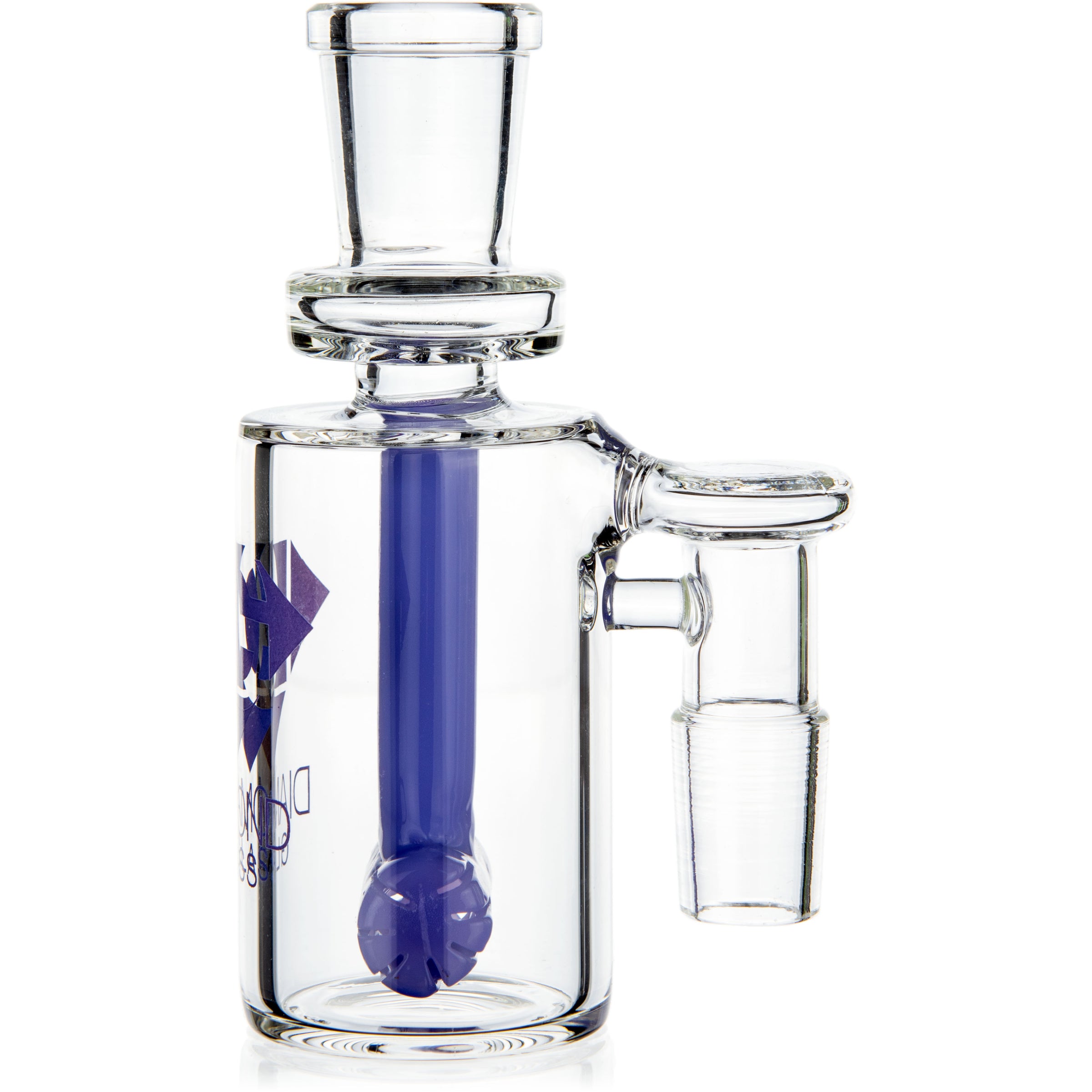Ash Catcher w/ 18mm Joint, 90˚ Angle, Hammerhead Perc, by Diamond Glass - Bat Kountry