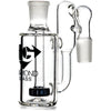 Ash Catcher w/ 18mm Joint, 90˚ Angle, Showerhead+ Recycler Perc, by Diamond Glass - BKRY Inc.