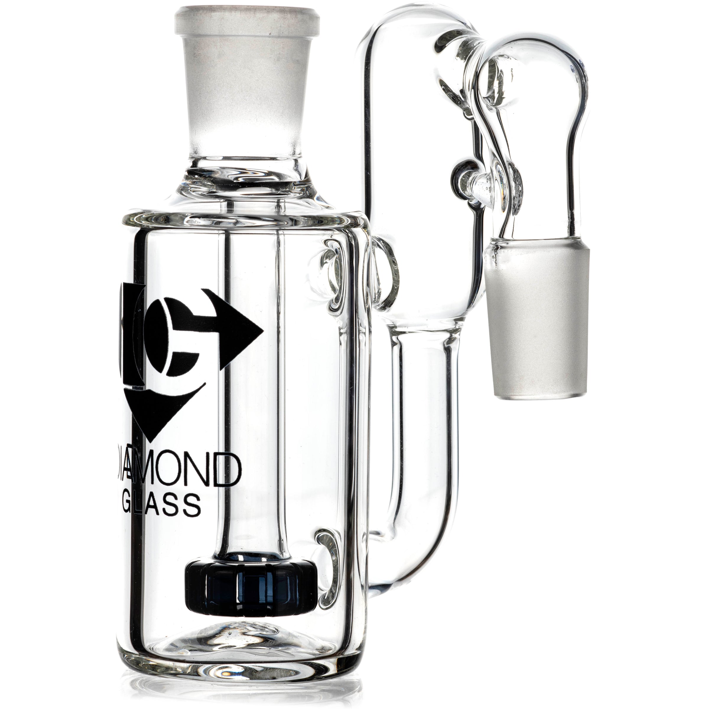 Ash Catcher w/ 18mm Joint, 90˚ Angle, Showerhead+ Recycler Perc, by Diamond Glass - BKRY Inc.