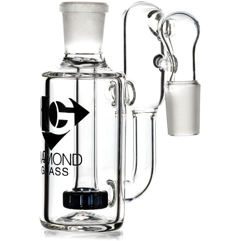 Ash Catcher w/ 18mm Joint, 90˚ Angle, Showerhead+ Recycler Perc, by Diamond Glass - BKRY Inc.