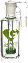 Ash Catcher w/ 18mm Joint, 90˚ Angle, Showerhead+ Recycler Perc, by Diamond Glass - Bat Kountry