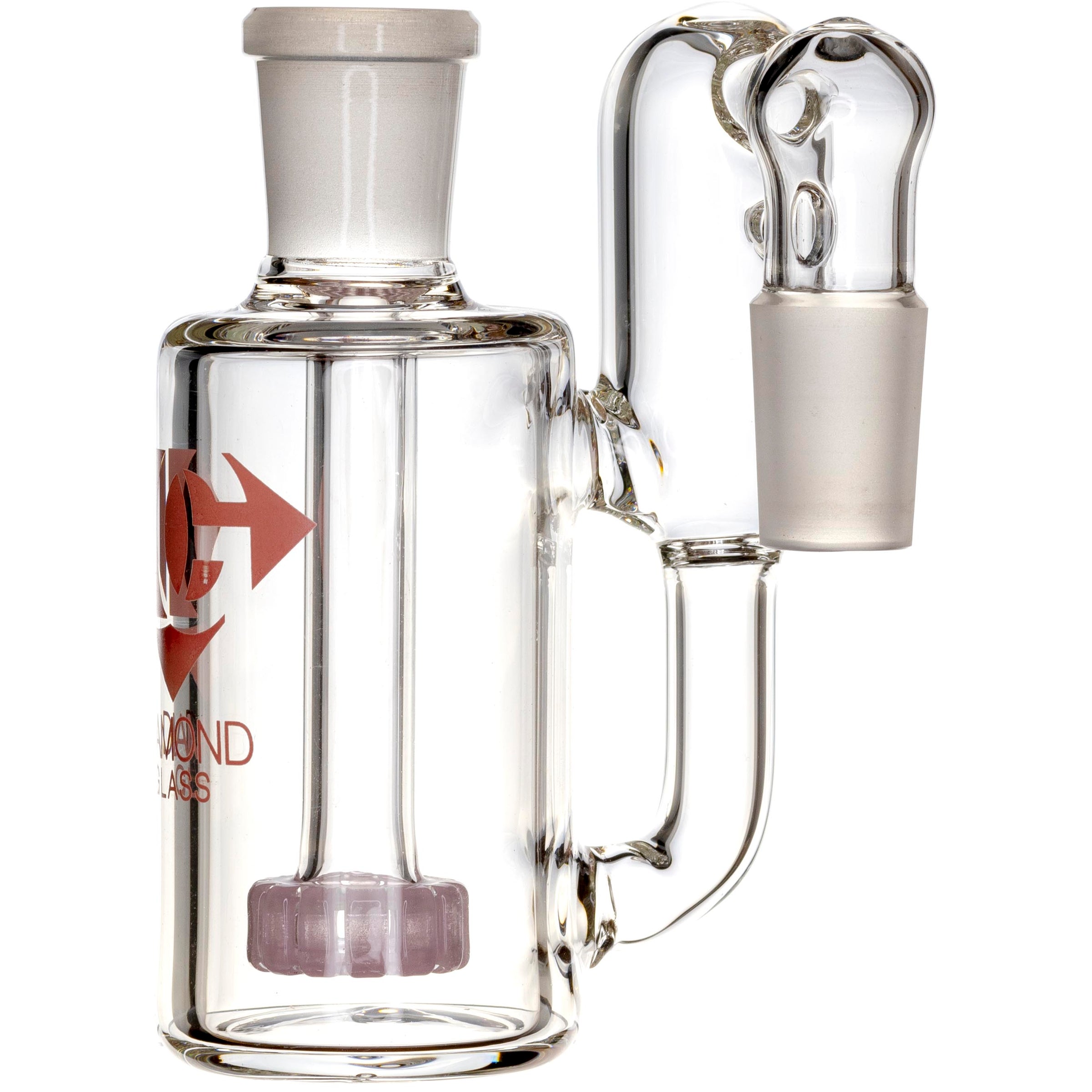 Ash Catcher w/ 18mm Joint, 90˚ Angle, Showerhead+ Recycler Perc, by Diamond Glass - Bat Kountry