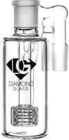 Ash Catcher w/ 18mm Joint, 90˚ Angle, Matrix + Recycler Perc, by Diamond Glass - Bat Kountry