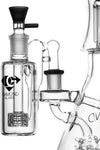 Ash Catcher w/ 18mm Joint, 90˚ Angle, Matrix + Recycler Perc, by Diamond Glass - Bat Kountry