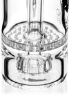 Ash Catcher w/ 14mm Joint, 90˚ Angle, Honeycomb to Showerhead, by Diamond Glass - Bat Kountry