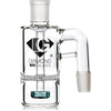 Ash Catcher w/ 18mm Joint, 90˚ Angle, Honeycomb to Showerhead, by Diamond Glass - BKRY Inc.