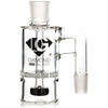 Ash Catcher w/ 18mm Joint, 90˚ Angle, Honeycomb to Showerhead, by Diamond Glass - BKRY Inc.