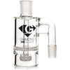 Ash Catcher w/ 18mm Joint, 90˚ Angle, Honeycomb to Showerhead, by Diamond Glass - BKRY Inc.