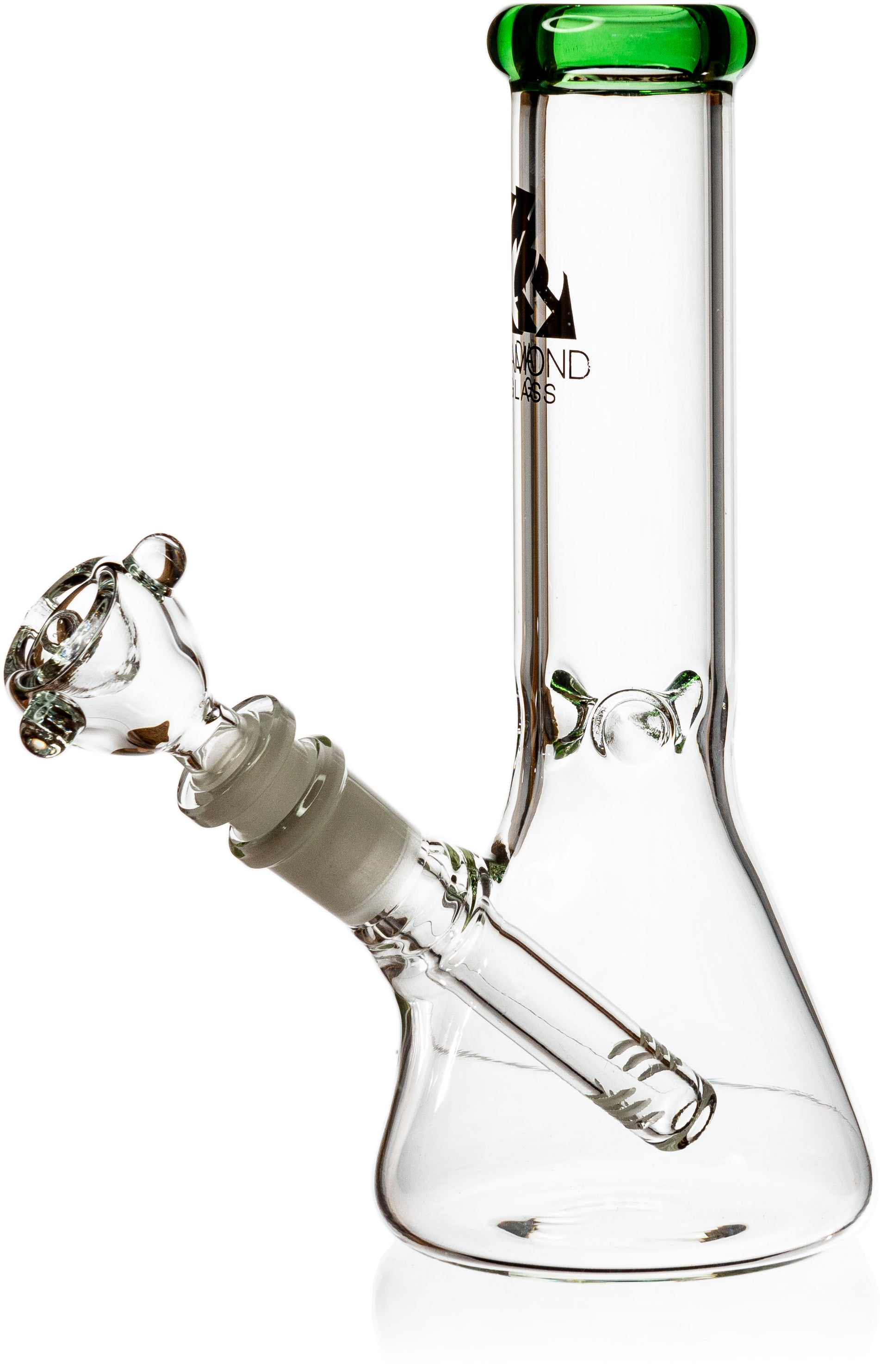 8" Mini Beaker Bong w/ Ice Pinch, by Diamond Glass - Bat Kountry