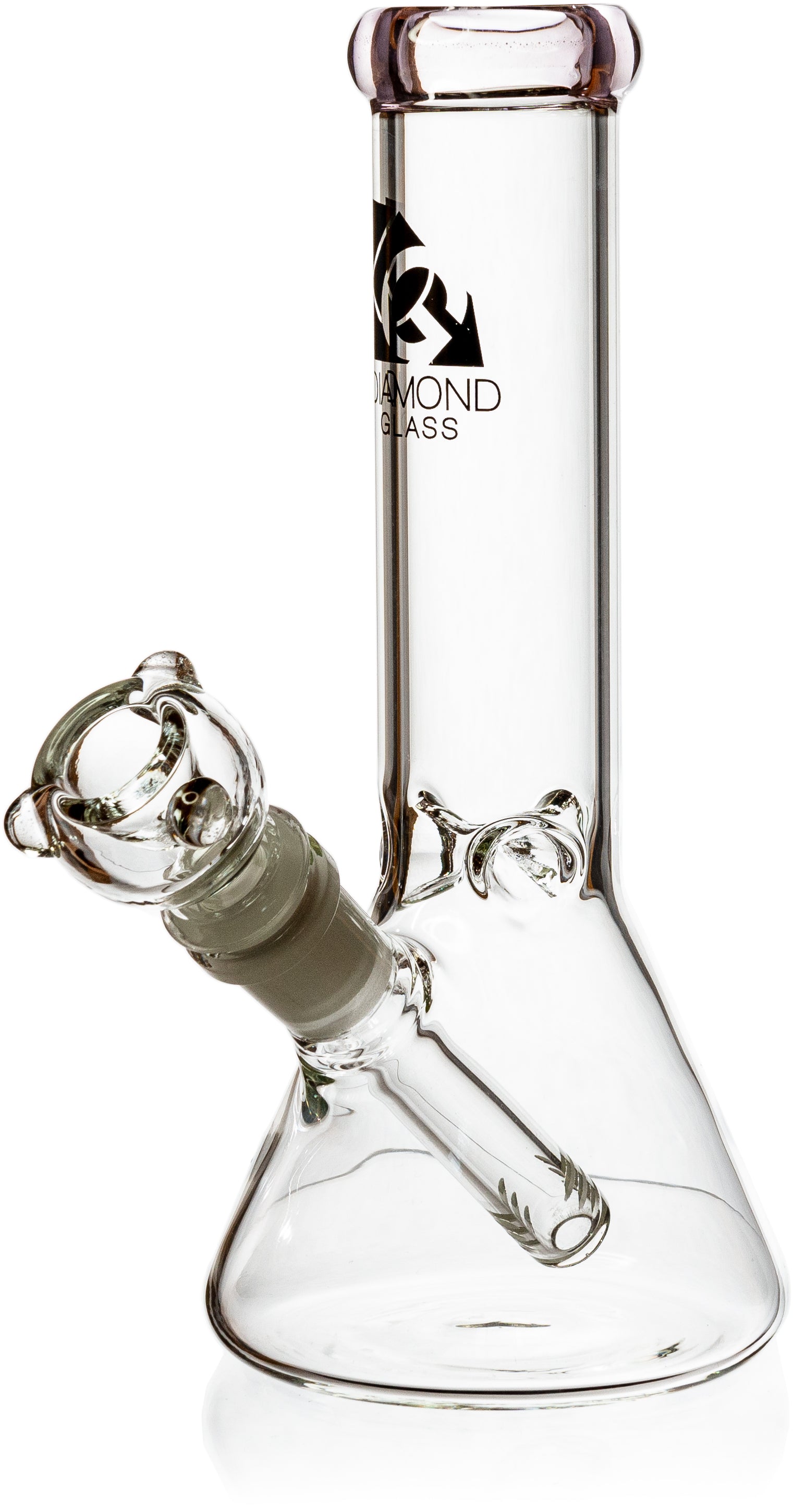 8" Mini Beaker Bong w/ Ice Pinch, by Diamond Glass - Bat Kountry