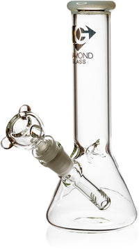 8" Mini Beaker Bong w/ Ice Pinch, by Diamond Glass - Bat Kountry