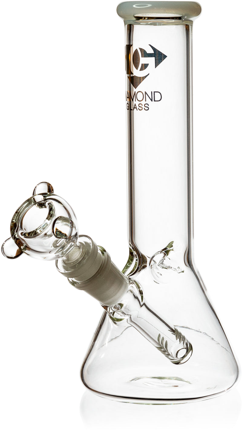 8" Mini Beaker Bong w/ Ice Pinch, by Diamond Glass - Bat Kountry