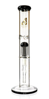 15" Straight Tube Bong w/ Single Chamber 8-Arm Tree Perc, by Diamond Glass - Bat Kountry