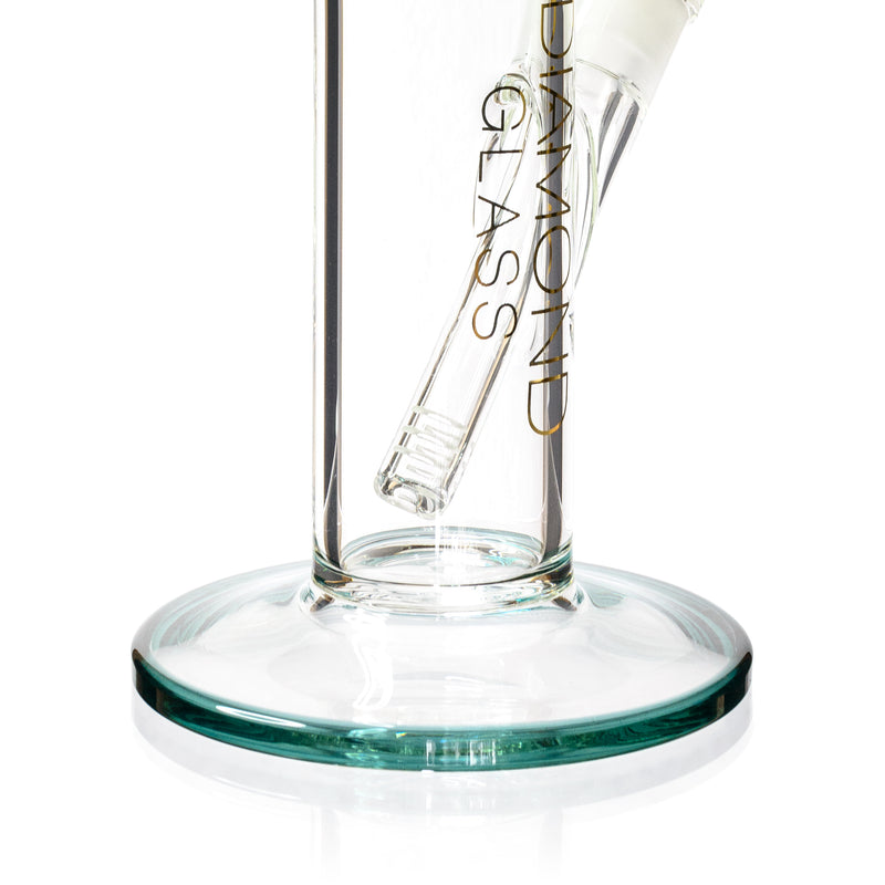 15" Straight Tube Bong w/ Single Chamber 8-Arm Tree Perc, by Diamond Glass - Bat Kountry