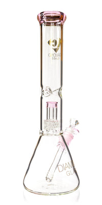 14" Beaker Bong w/ Matrix UFO Perc, by Diamond Glass - Bat Kountry