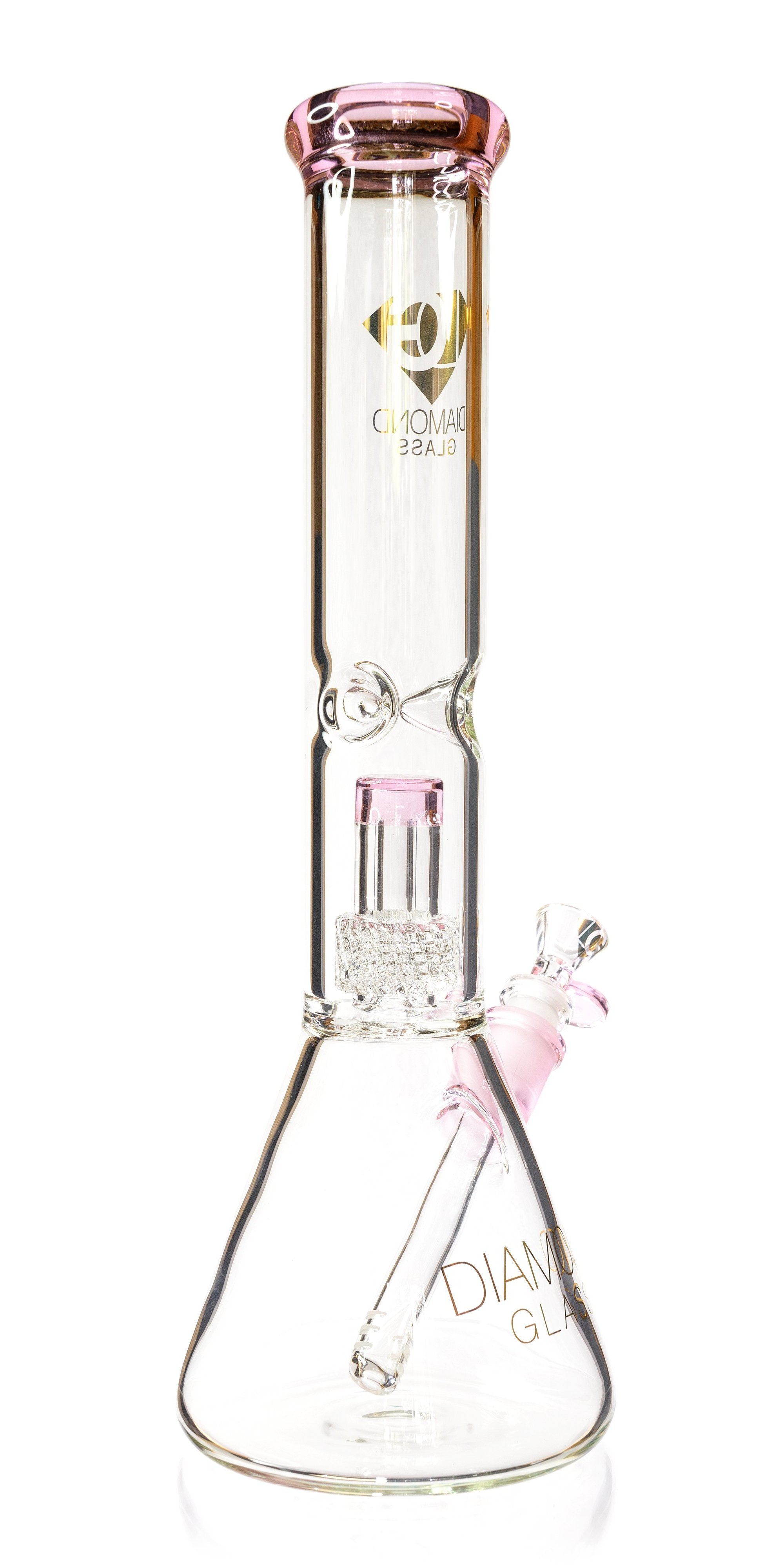 14" Beaker Bong w/ Matrix UFO Perc, by Diamond Glass - Bat Kountry