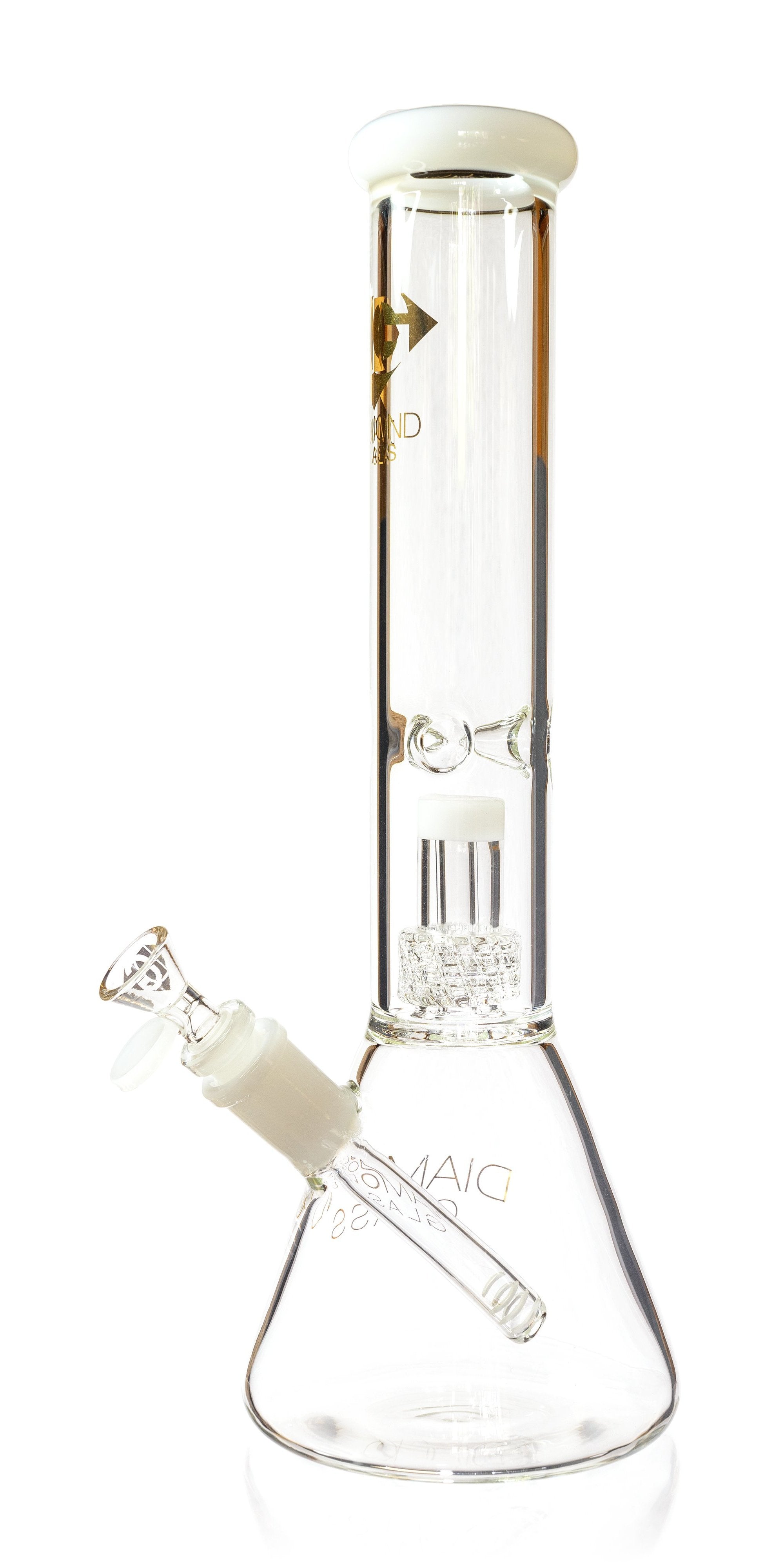 14" Beaker Bong w/ Matrix UFO Perc, by Diamond Glass - Bat Kountry