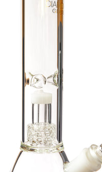 14" Beaker Bong w/ Matrix UFO Perc, by Diamond Glass - Bat Kountry