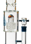 16" Straight Tube Heizman Bong w/ Dual Gridded Matrix Perc, by Diamond Glass - Bat Kountry