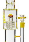 16" Straight Tube Heizman Bong w/ Dual Gridded Matrix Perc, by Diamond Glass - Bat Kountry