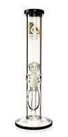 14" Straight Tube Bong w/ Ice Pinch, by Diamond Glass - Bat Kountry
