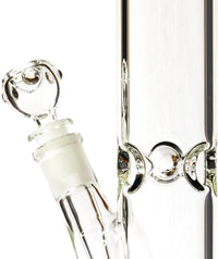 14" Straight Tube Bong w/ Ice Pinch, by Diamond Glass - Bat Kountry