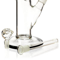 14" Straight Tube Bong w/ Ice Pinch, by Diamond Glass - Bat Kountry