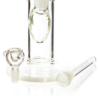 14" Straight Tube Bong w/ Ice Pinch, by Diamond Glass - Bat Kountry