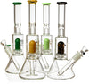 10" Skinny Neck Beaker Bong w/ showerhead UFO perc + splashguard, by Diamond Glass - Bat Kountry