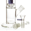 11" Straight Tube Skinny Neck Bong w/ Showerhead UFO Perc + Splashguard, by Diamond Glass - Bat Kountry