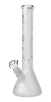 15" Heavy 7mm Beaker Bong Sandblasted Frosted, by Diamond Glass - Bat Kountry