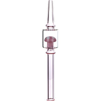 Magic Mushroom Dab Honey Straw, by MK100 Glass