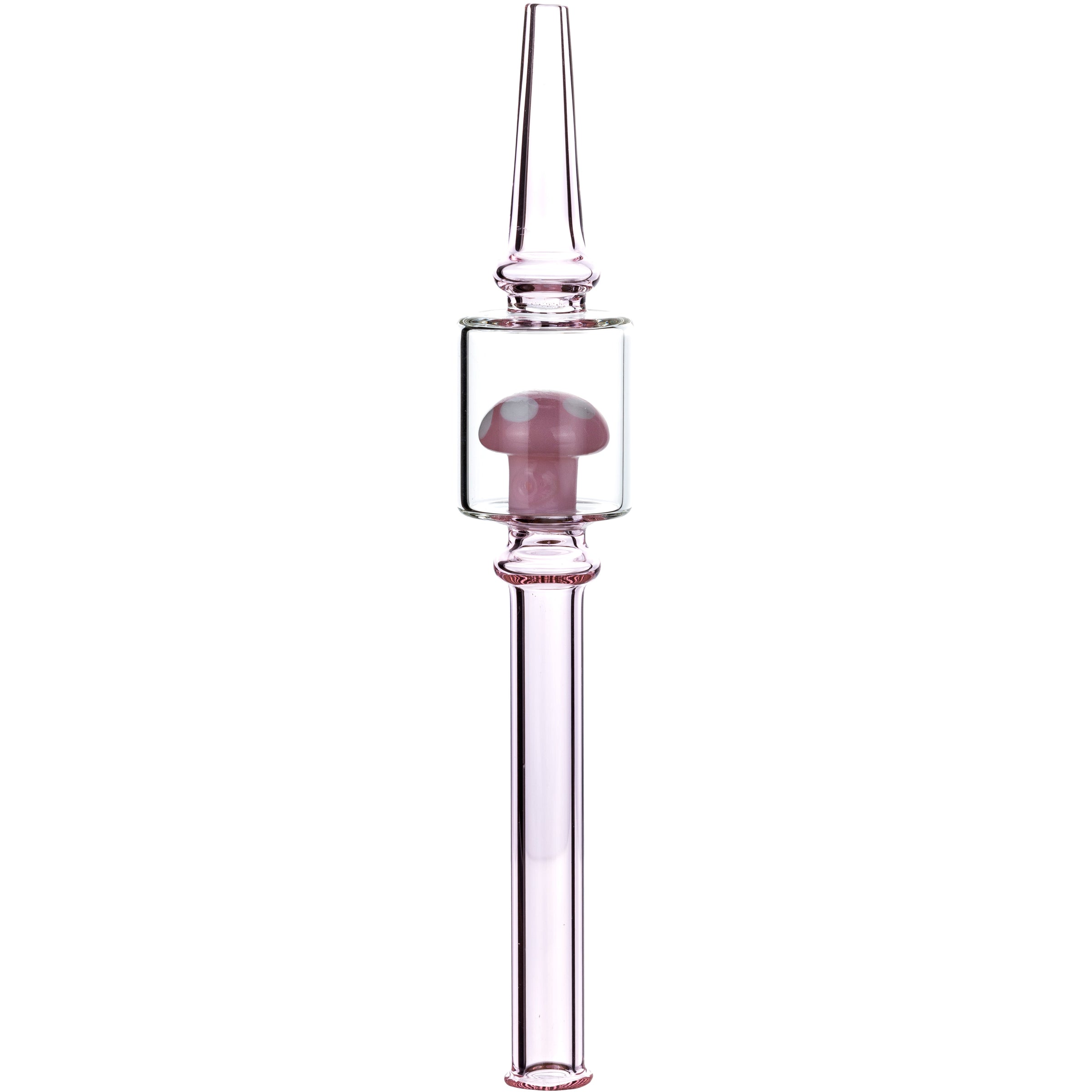 Magic Mushroom Dab Honey Straw, by MK100 Glass