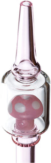 Magic Mushroom Dab Honey Straw, by MK100 Glass
