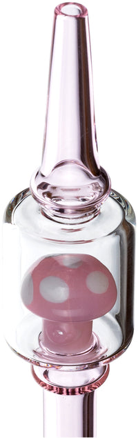 Magic Mushroom Dab Honey Straw, by MK100 Glass