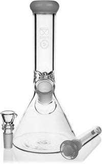8" Beaker Bong w/ Ice Pinch, by Biohazard - Bat Kountry