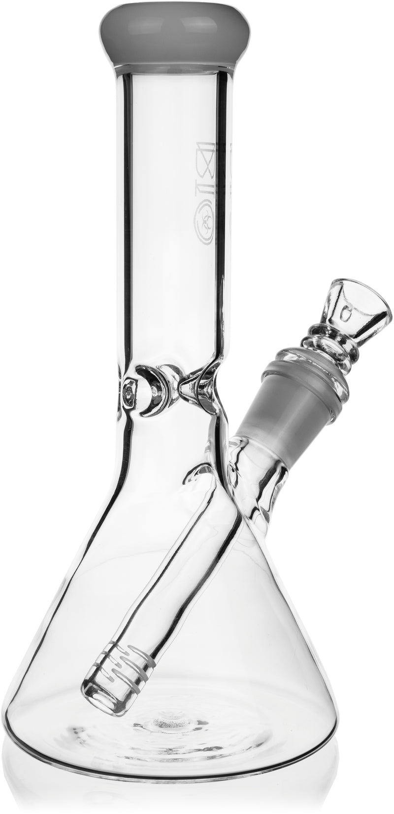 8" Beaker Bong w/ Ice Pinch, by Biohazard - Bat Kountry