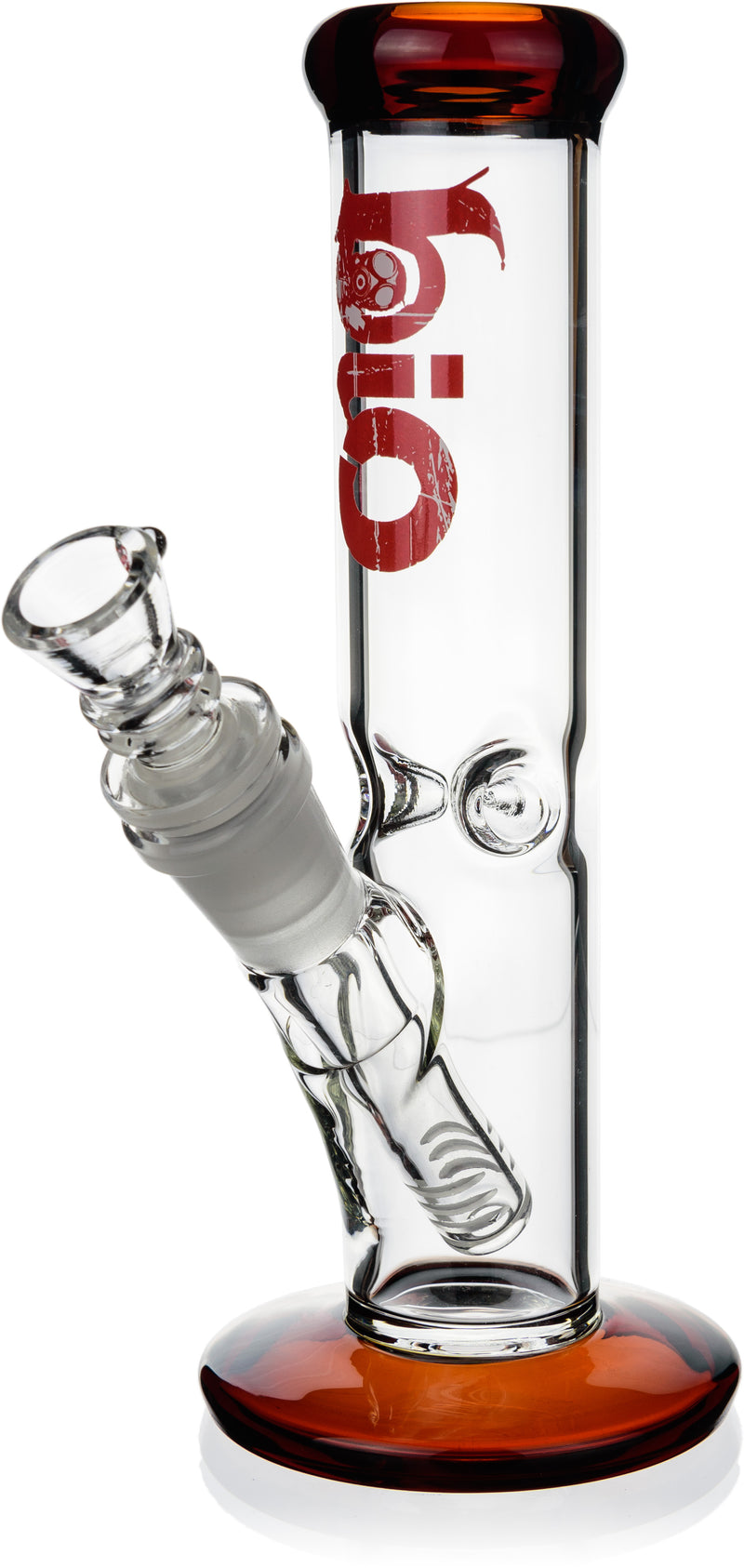 8" Straight Tube Bong w/ Ice Pinch, by Biohazard - Bat Kountry