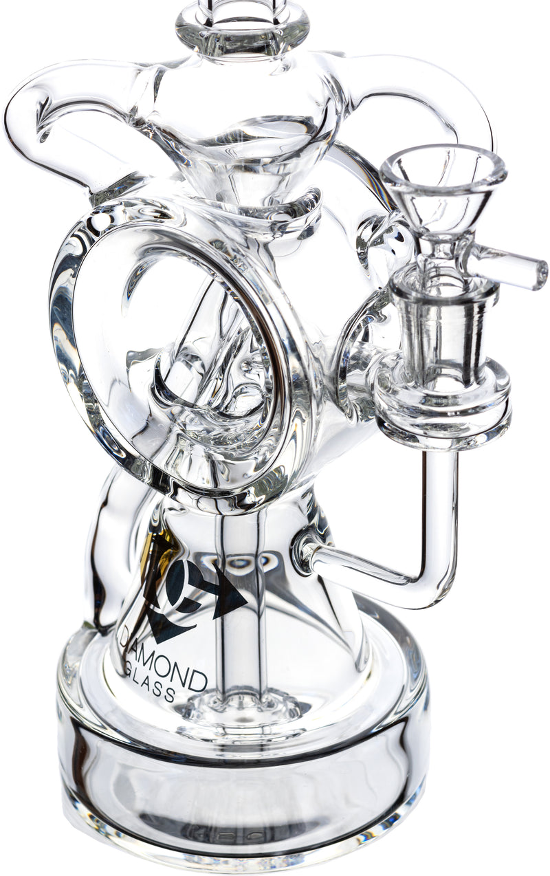 11" Ultimate Recycler Rig, by Diamond Glass (free banger included) - Bat Kountry