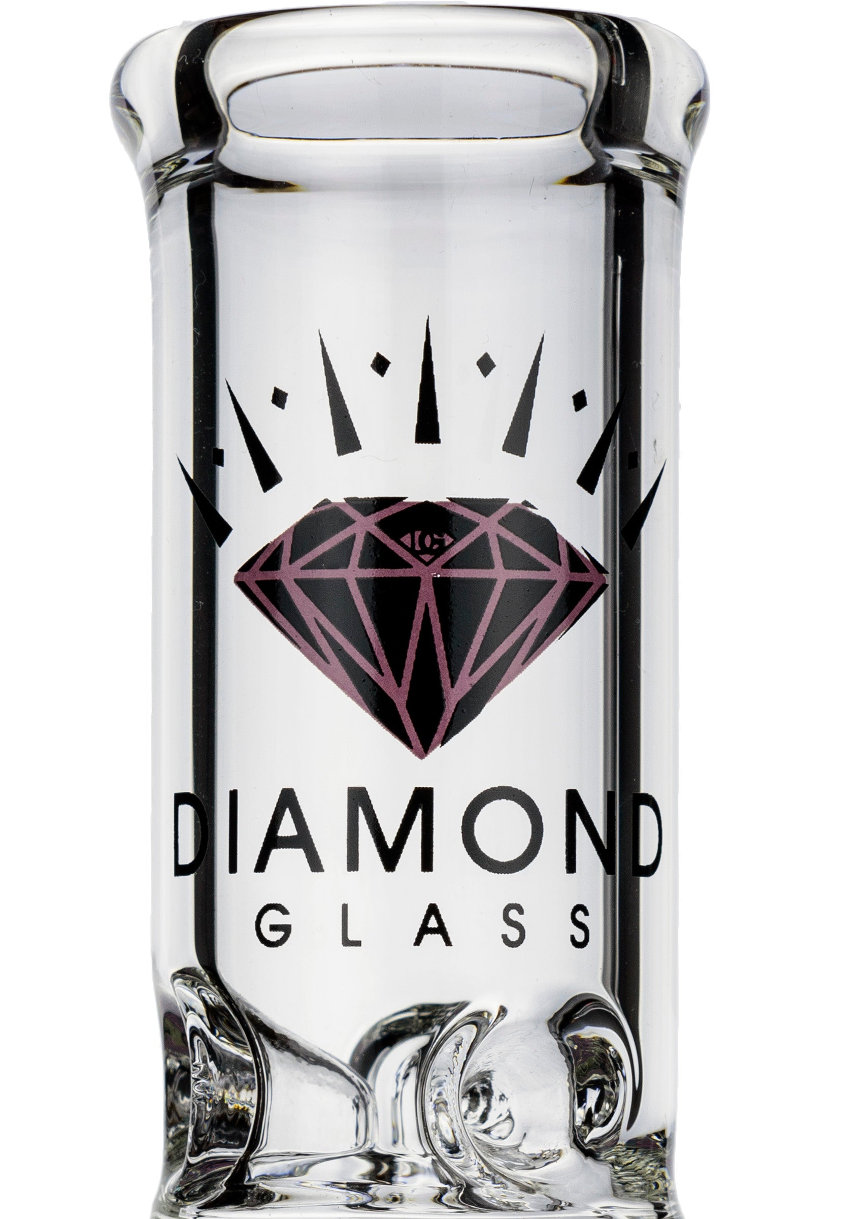 8" Showerhead Beaker Bong w/ ice pinch, by Diamond Glass - Bat Kountry