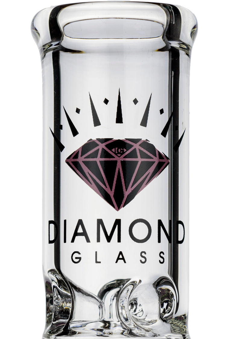 8" Showerhead Beaker Bong w/ ice pinch, by Diamond Glass - Bat Kountry