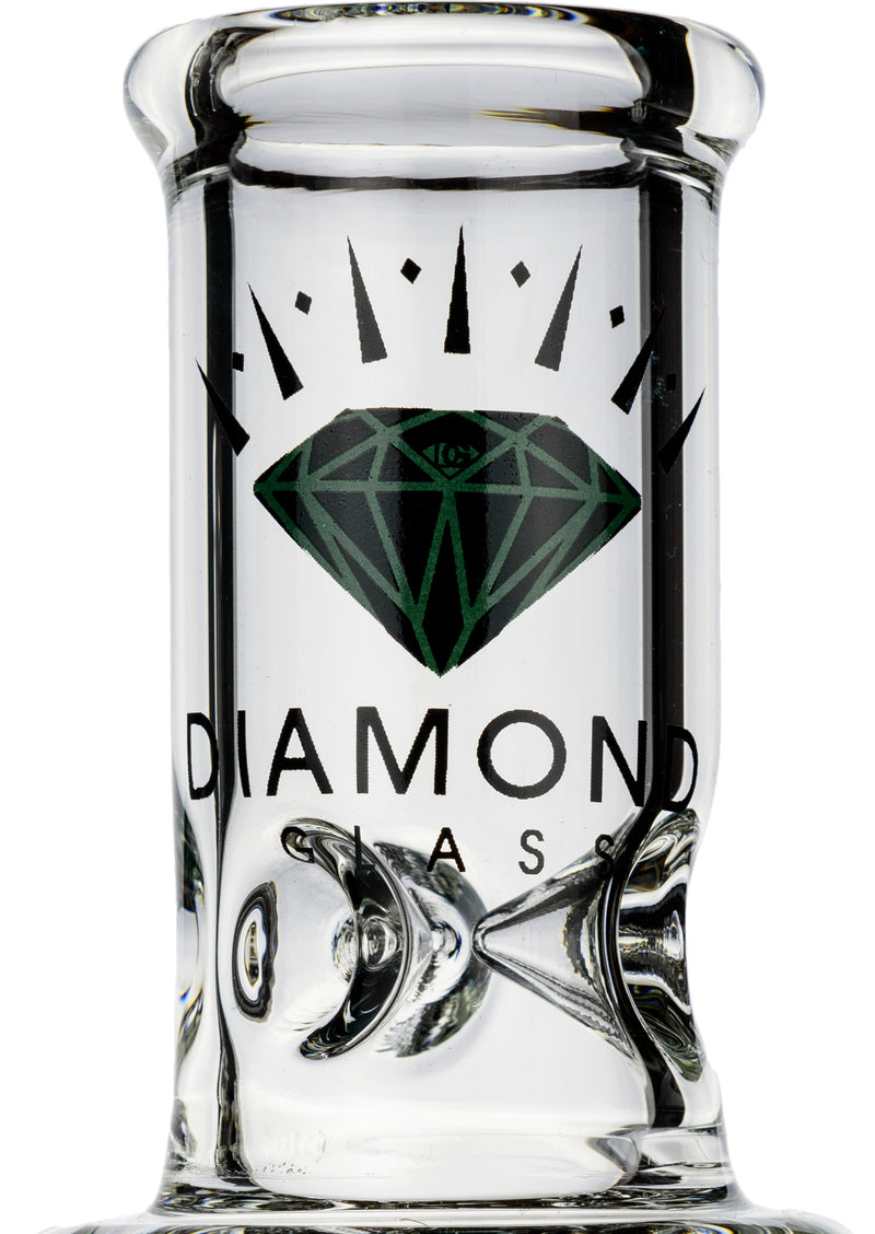 8" Showerhead Beaker Bong w/ ice pinch, by Diamond Glass - Bat Kountry